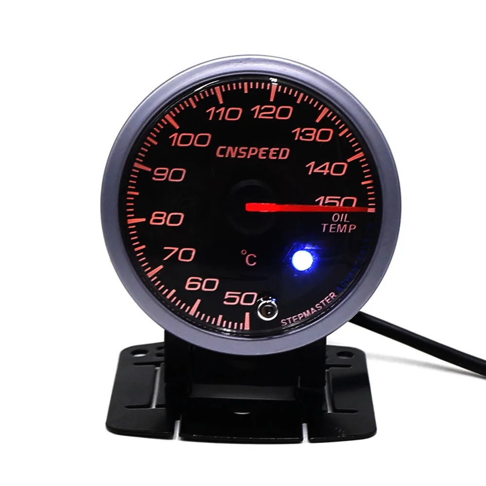 CNSPEED 60 мм автомобильные масляные температурные датчики 50-150C с датчиком черно-белого цвета янтарного освещения и масляного фильтра сэндвич пластина адаптер