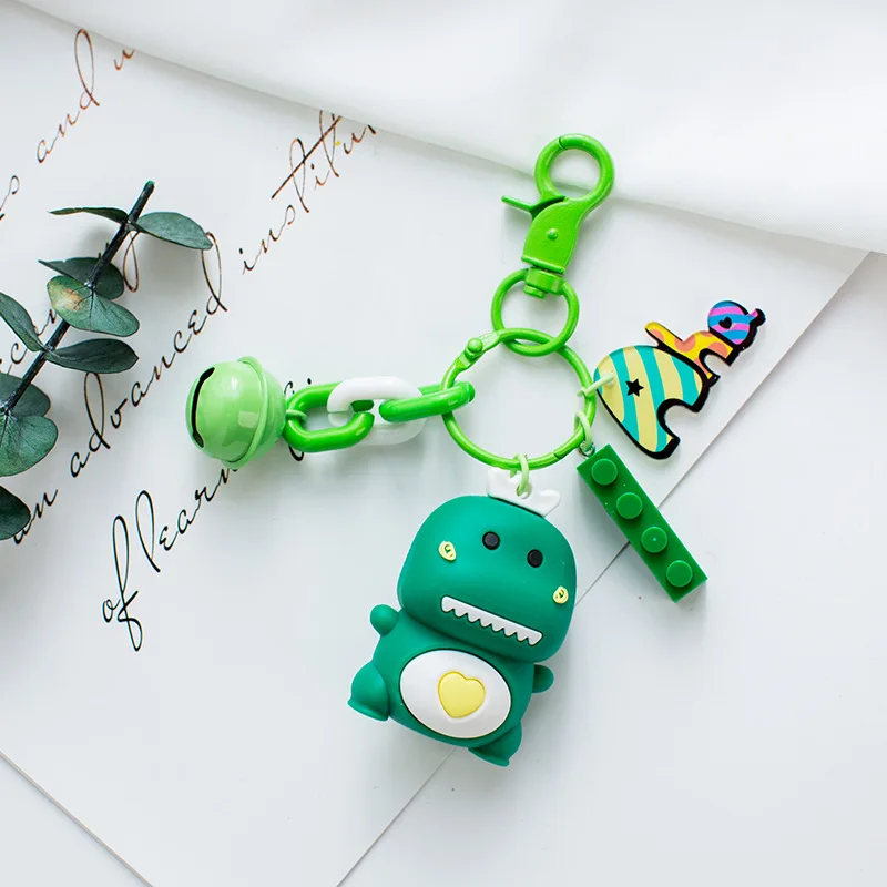 

New Fashion Hot Sale Cute Cartoon Keychain Little Dinosaur Keychain Animal Keychains Women Bag Charm Key Ring Trinket Gifts