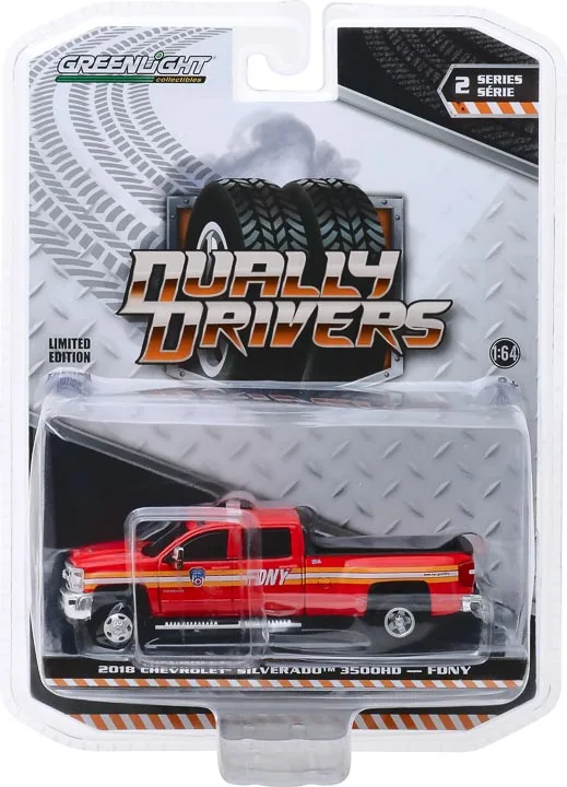 GreenLight 1:64 2018 Chevy Silverado 3500 Dually Alloy модель автомобиля металлические игрушки для детей