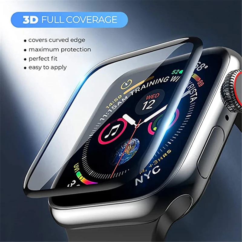 

UGI 3Pack For Apple Watch iWatch Series 6 SE 5 4 3 2 1 38mm 40mm 42mm 44mm Glass Screen Protector Full Cover Tempered Glass Film