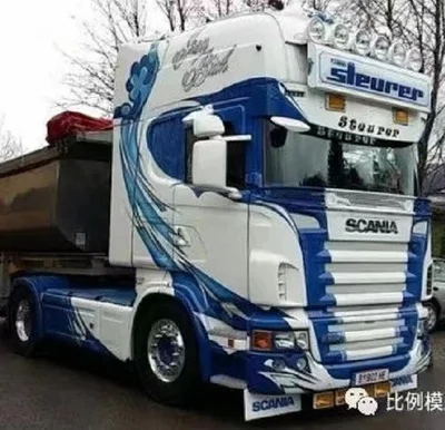 Тяжелый тректрактор GCD Qihui 1:64 Scania S730 модель автомобиля из смолы подарок на день