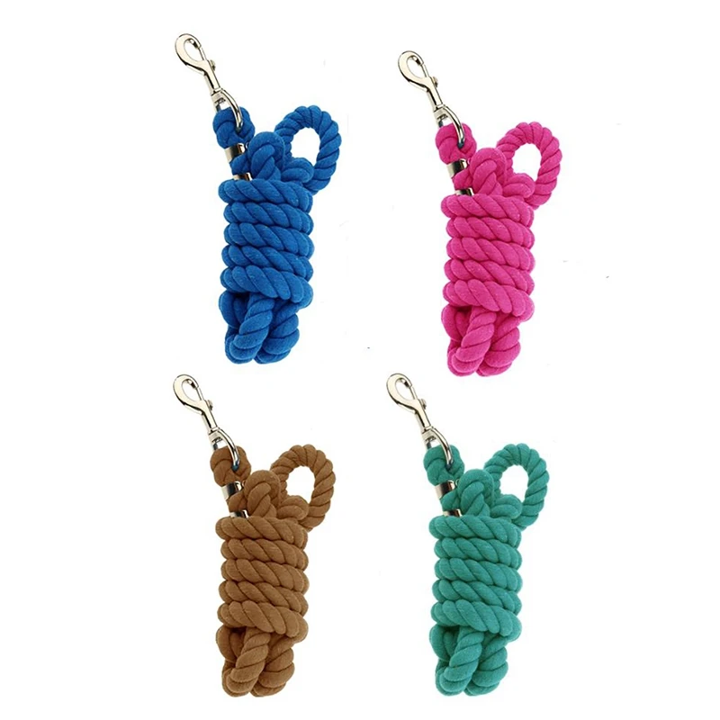 

Hot Horse Lead Rope Weave Rein Bold Cotton Horse Rope Color Three-Strand Puller Rope Equestrian Gift for Men Colour