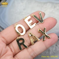 10pcs simple gold letter pendant for necklace makingcopper capital letter charms for diy jewelry making findings bulk