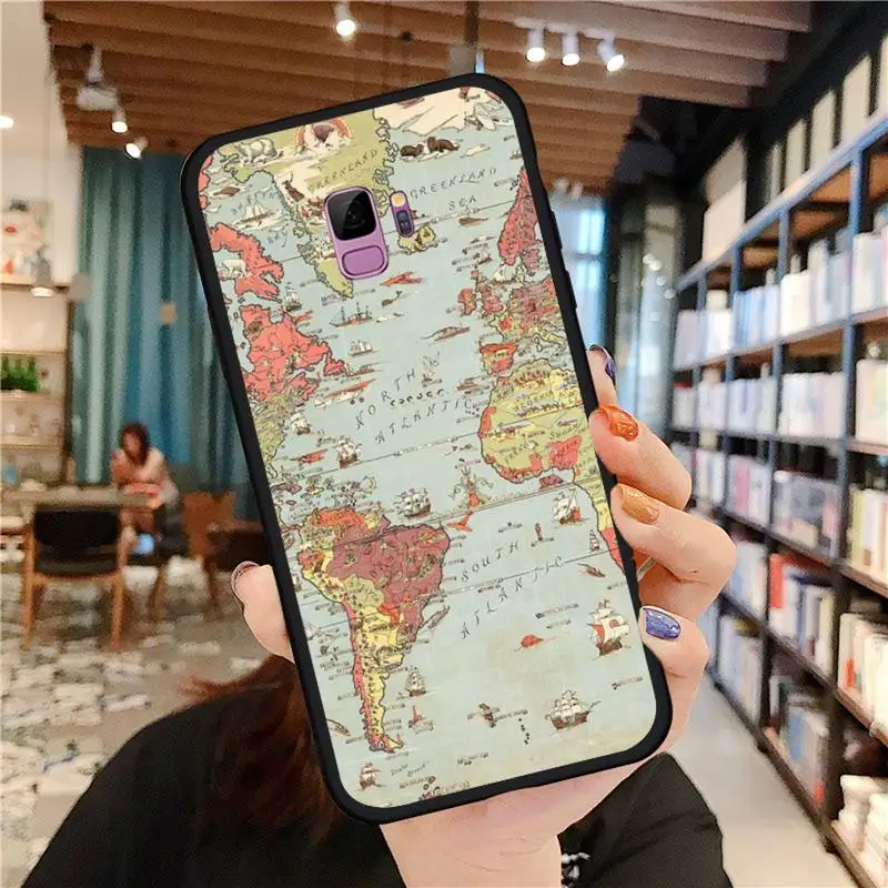 

World Map travel organizer Plans Phone Case For Samsung galaxy S 7 8 9 10 20 edge A 6 10 20 30 50 51 70 note 10 plus