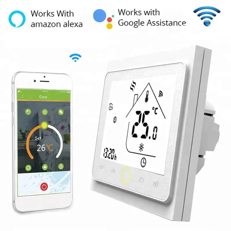 

Wifi Smart Thermostat Voice Control Voor Water/Elektrische Vloerverwarming Water/Gas Boiler Werkt Met Alexa Google Thuis