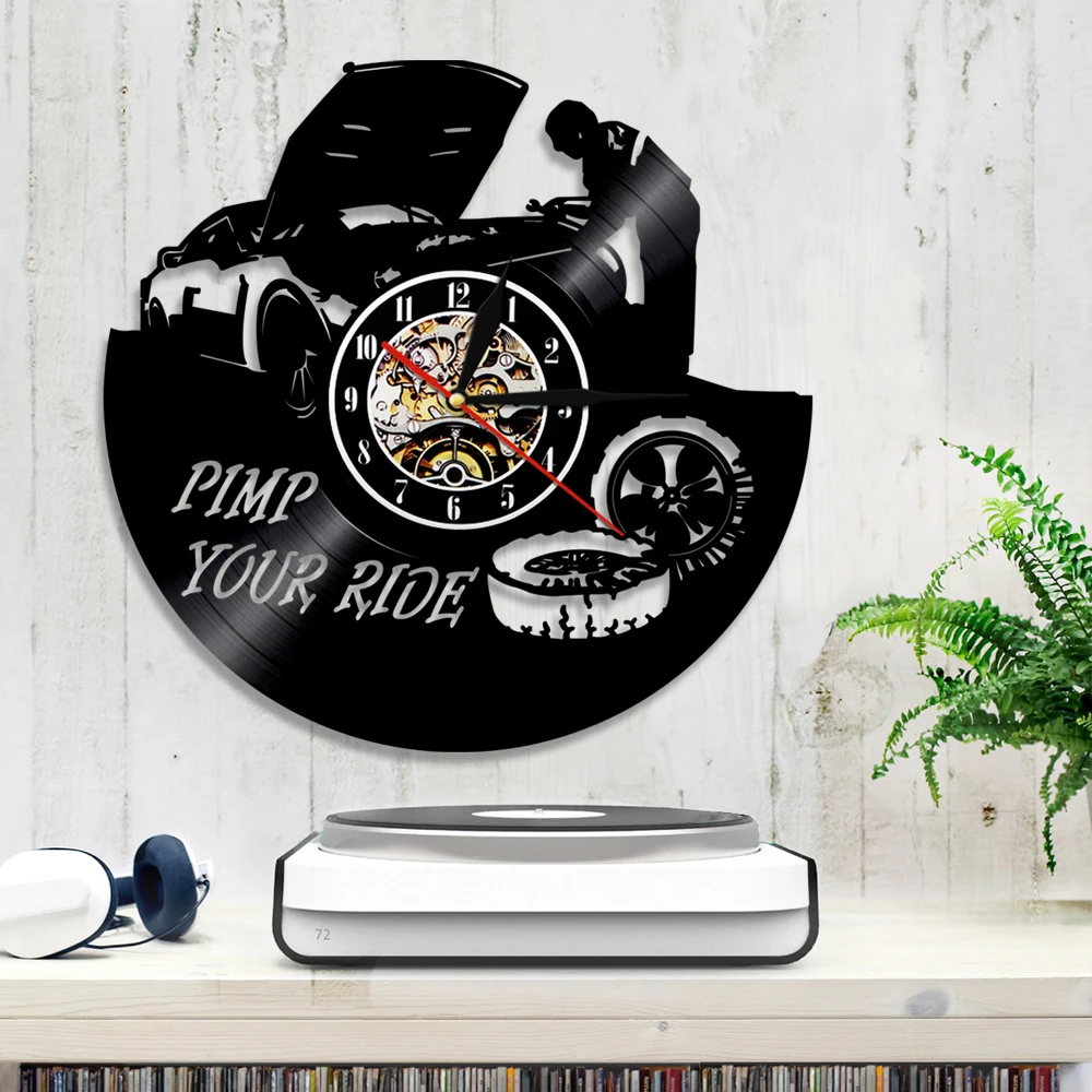 Виниловые настенные часы Pimp Your Ride Theme для ремонта автомобиля современный дизайн
