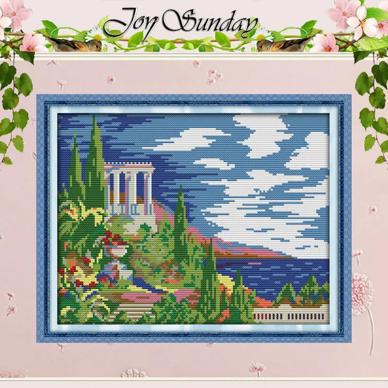 Картина для вышивки крестиком пейзаж 11 дюймов 14 карат|cross stitch set|counted cross stitchcross |