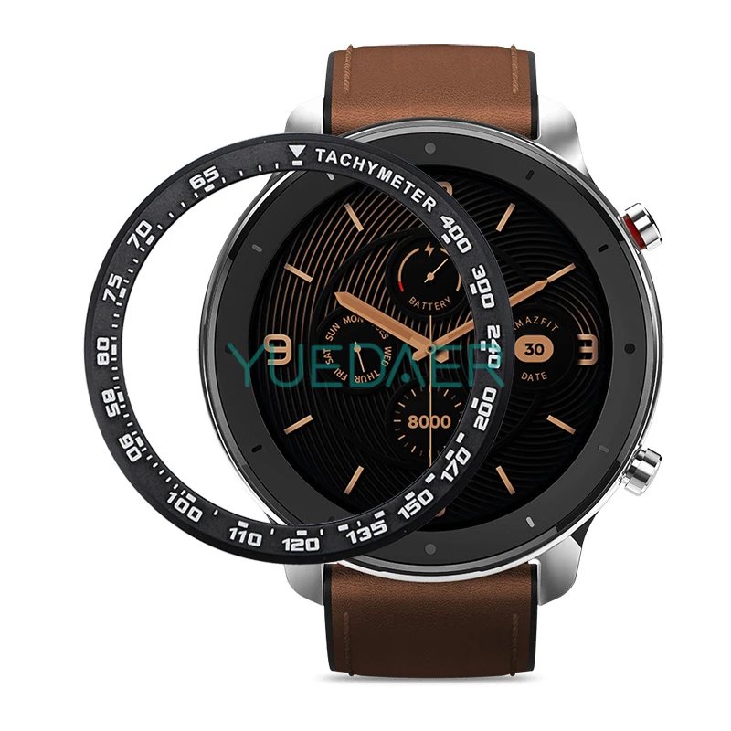 YUEDAER металлический ободок кольцо для Xiaomi Amazfit GTR 47 мм шкала крышка скорости