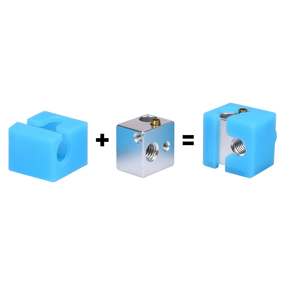 Силиконовый блок нагрева V5 алюминиевый для 3D принтера J Head Anycubic Original I3 Mega Hotend