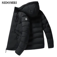 jacket men autumn and winter velvet and thick hooded solid windbreaker coat for men new fashion style outwear