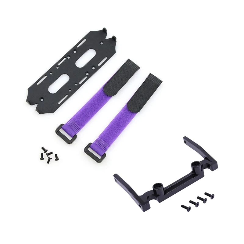 

Металлический Лоток для аккумулятора Axial SCX10 II 90046 90047 Wraith, фиолетовый и металлический блок для радиоприемника, крепежный фиксированный крон...