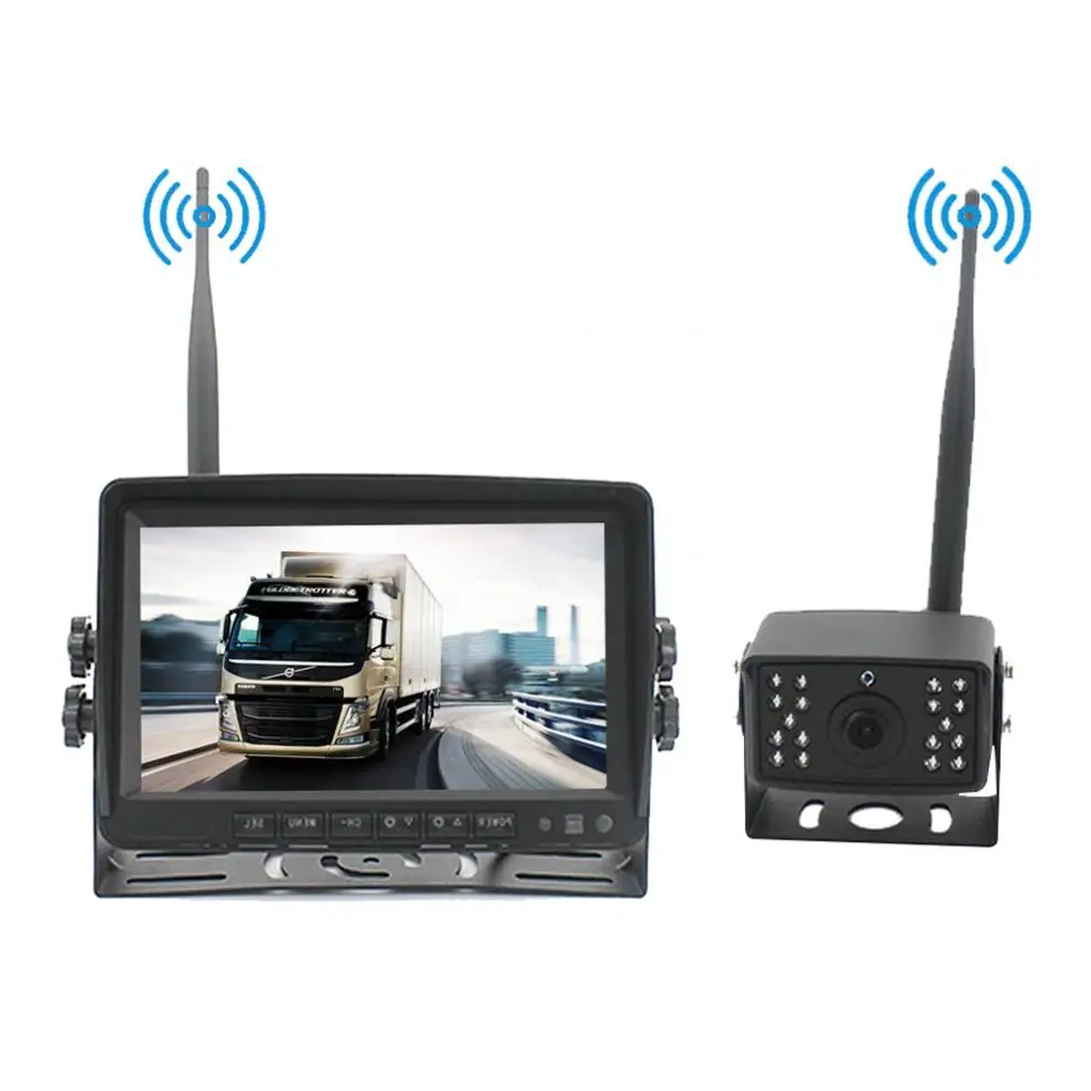7 дюймов 1080P Беспроводная резервная камера система Широкий ЖК дисплей монитор