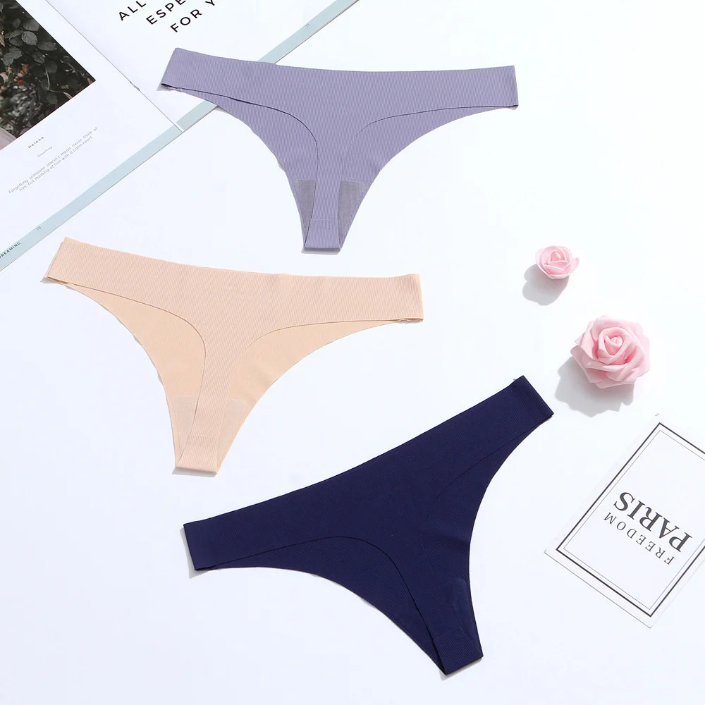 Women Panties Underwear Ultra-thin Viscose Seamless Briefs Ruffles Lingerie sexy super elastic pants 200kg T-Back bikini