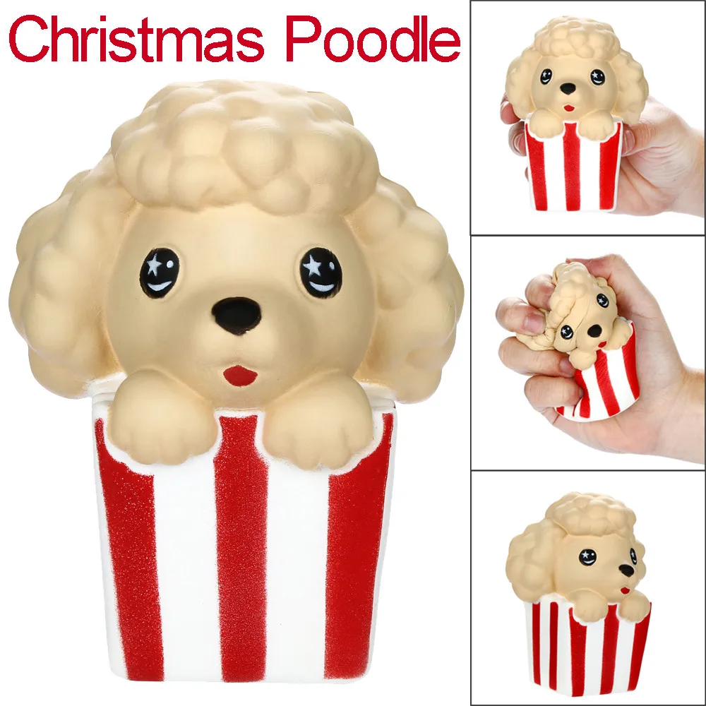 

Squishies Cute Christmas Poodle Slow Rising Fruits Scented Stress Relief Toy