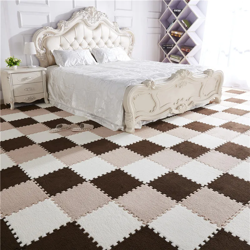 

Patchwork Mat Foldable Carpets for Living Room Plush Soft Climbing Cappet Rug Split Joint Room Anti-skid Rugs Shaggy Area Rug