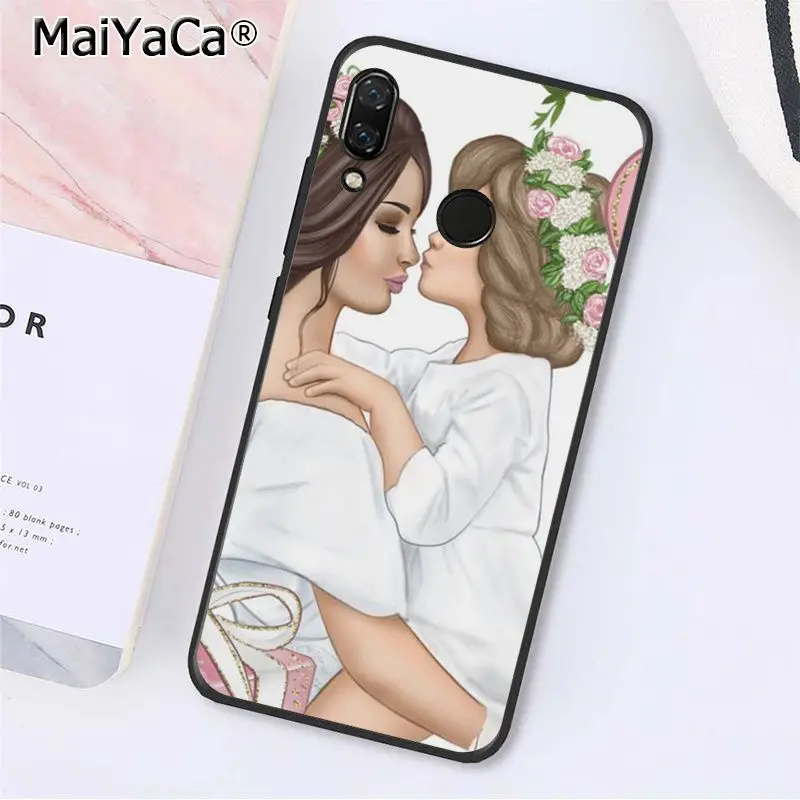 A10 MaiYaCa модный коричневый волос для мамы, дочки, папы, семейный чехол для телефона Xiaomi Redmi8 4X 6A S2 Go Redmi 5 5Plus Note5 7 Note8pro - Цвет: A10