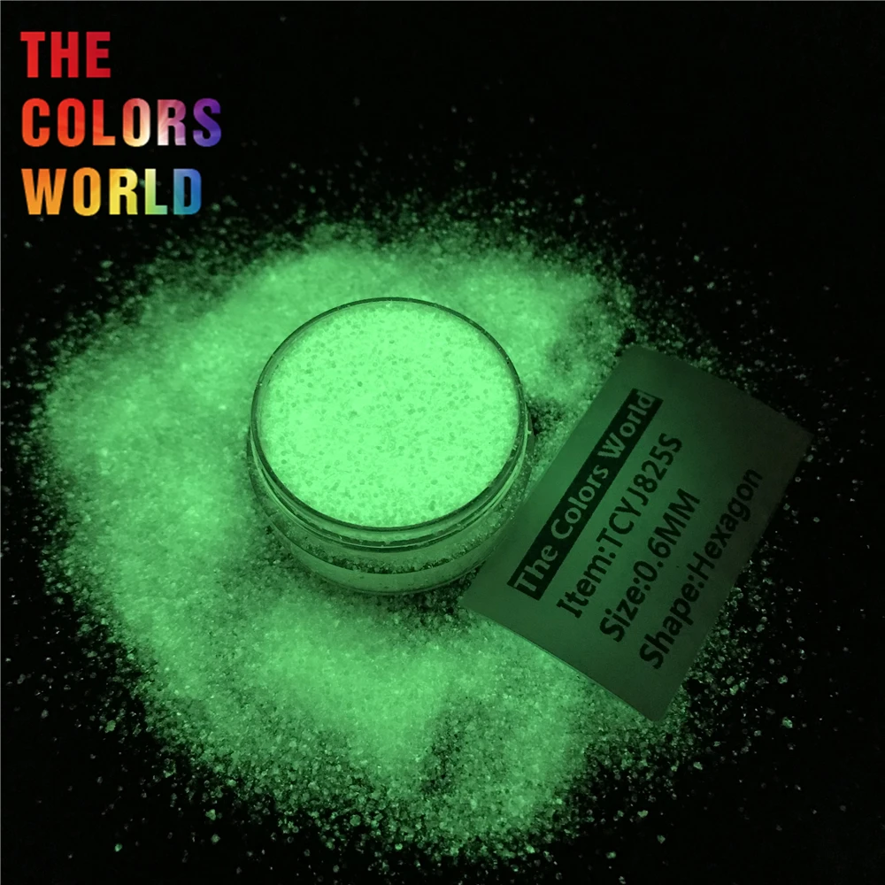 

TCT-390 luminous glitter yellow-green light color lasting luminous competitive price luminous glitter DIY