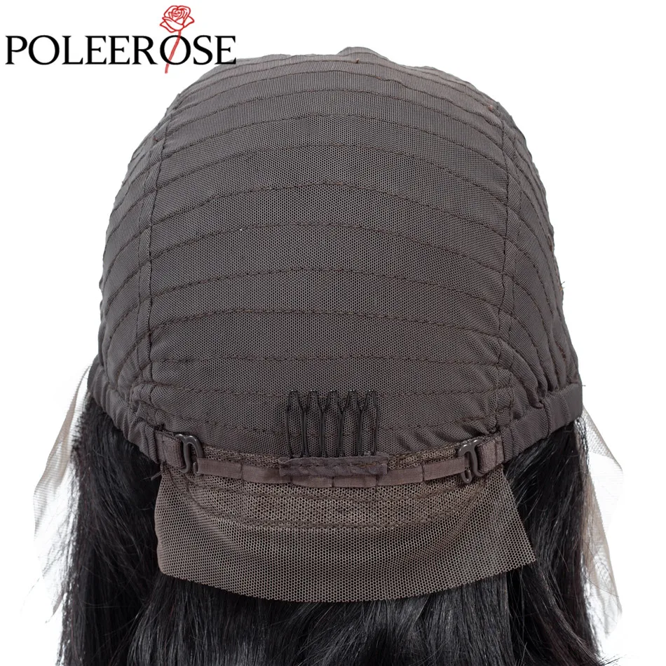 Парики из натуральных волос POLEEROSE прямые волосы для наращивания парик кружева