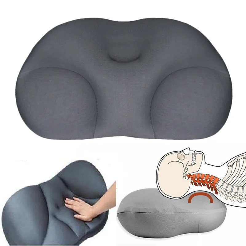 

All Round 3D Cloud Pillow Soft Breathable Center Egg Groove Design Sleep Cozy Neck Pillow Bedding Travel Neck Head Rest Cushion