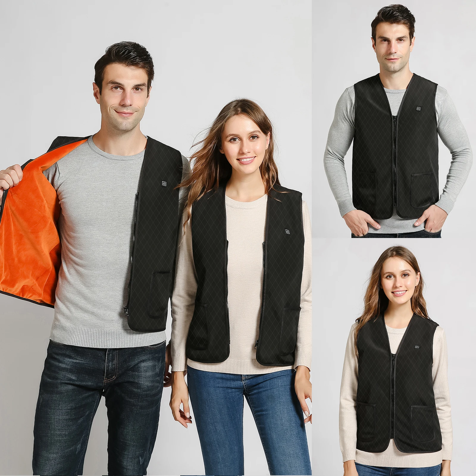 

Heating Vest Winter Warm Jacket Heated Vest USB Charging Heating Vest Intelligent Electric Heating Vest Heating Clothes