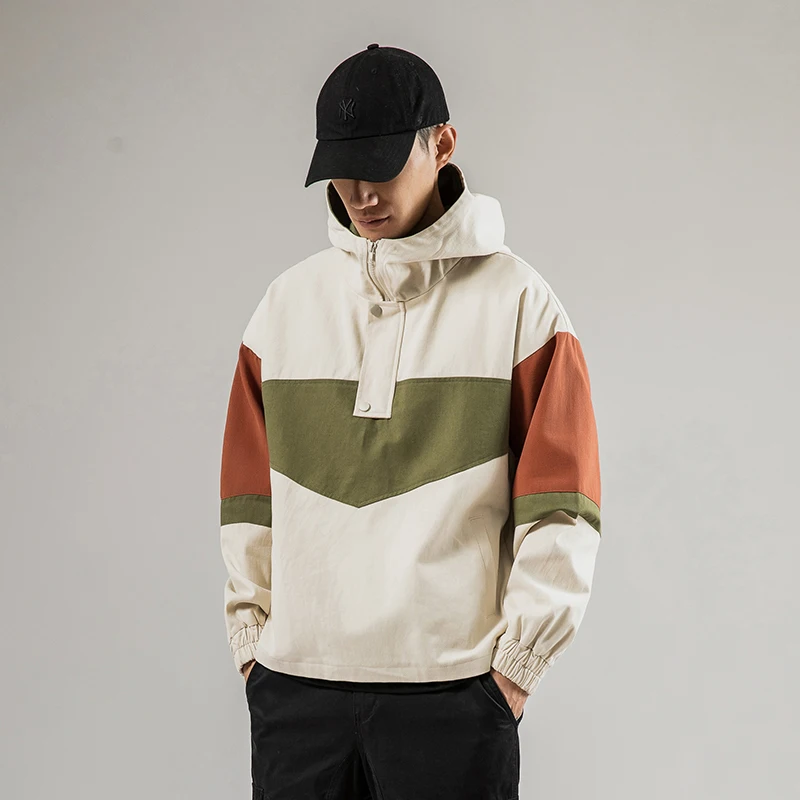 

Толстовка iiDossan мужская с капюшоном, ветровка в стиле хип-хоп, повседневное худи в стиле Харадзюку, уличная одежда, весна