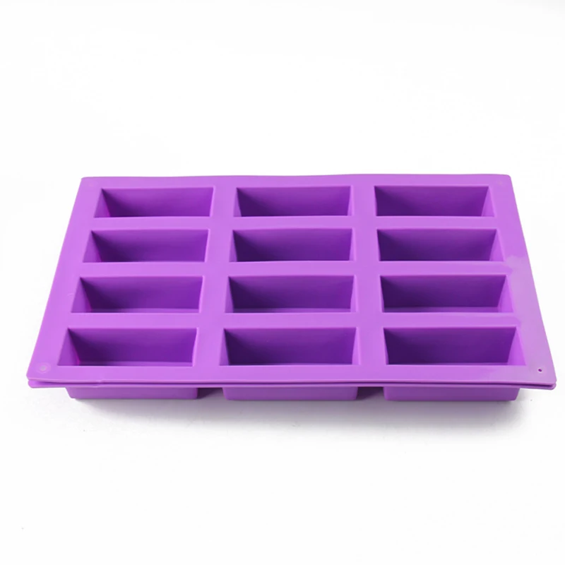 12 отверстиями прямоугольник торт силиконовая форма для бисквита DIY кубоид