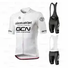 Новинка 2021, Мужская велосипедная Джерси GCN, летний комплект с коротким рукавом, Maillot 19D, шорты с нагрудником, велосипедная одежда, костюм женской одежды