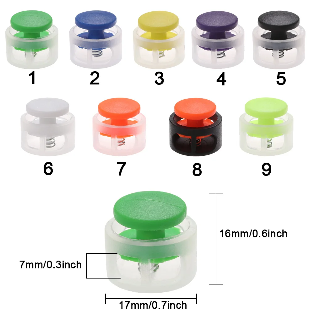 Зажим для шнура сделай сам черный переключатель с 2 отверстиями стопор шнурок из