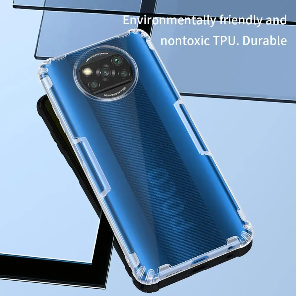 

Case For Poco X3 NFC NILLKIN Nature TPU Transparent Clear Soft Back Cover Shockproof Case For Poco X3 NFC Series Clear Cover