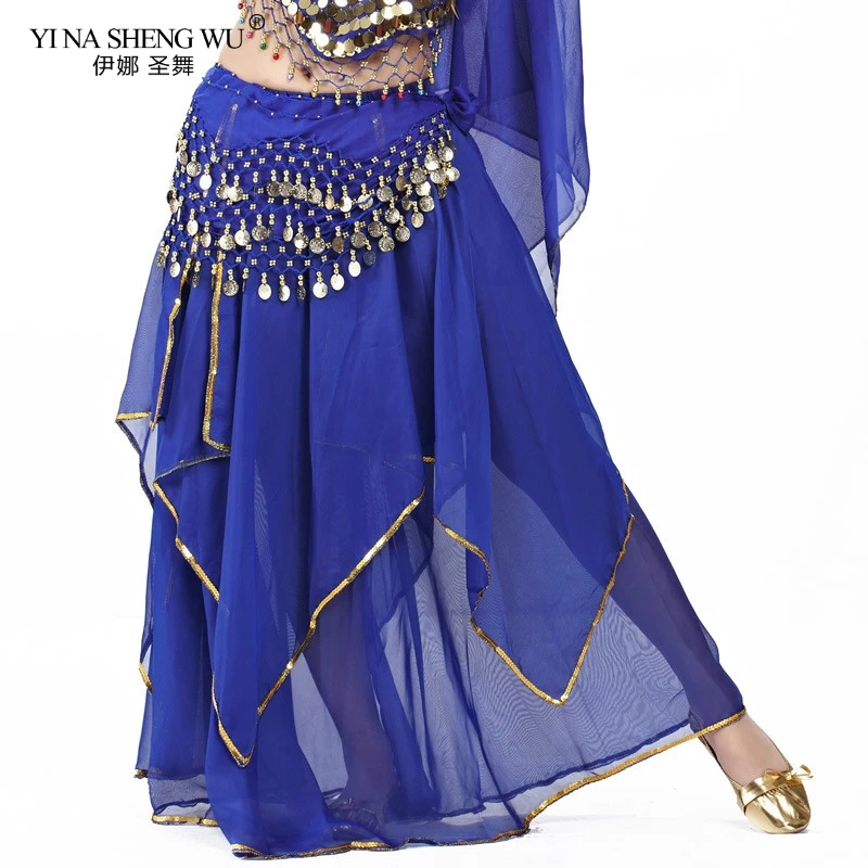 Belly Dance Skirt Professional Competition Sexy Chiffon For Women Costume Dancer 9 Color New | Тематическая одежда и