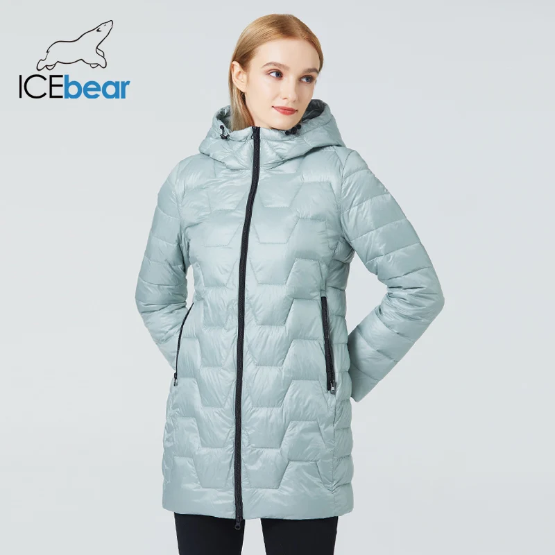 

Icebear 2021 новая женская парка женская теплая куртка модное пальто с капюшоном повседневная женская одежда GWC20292D