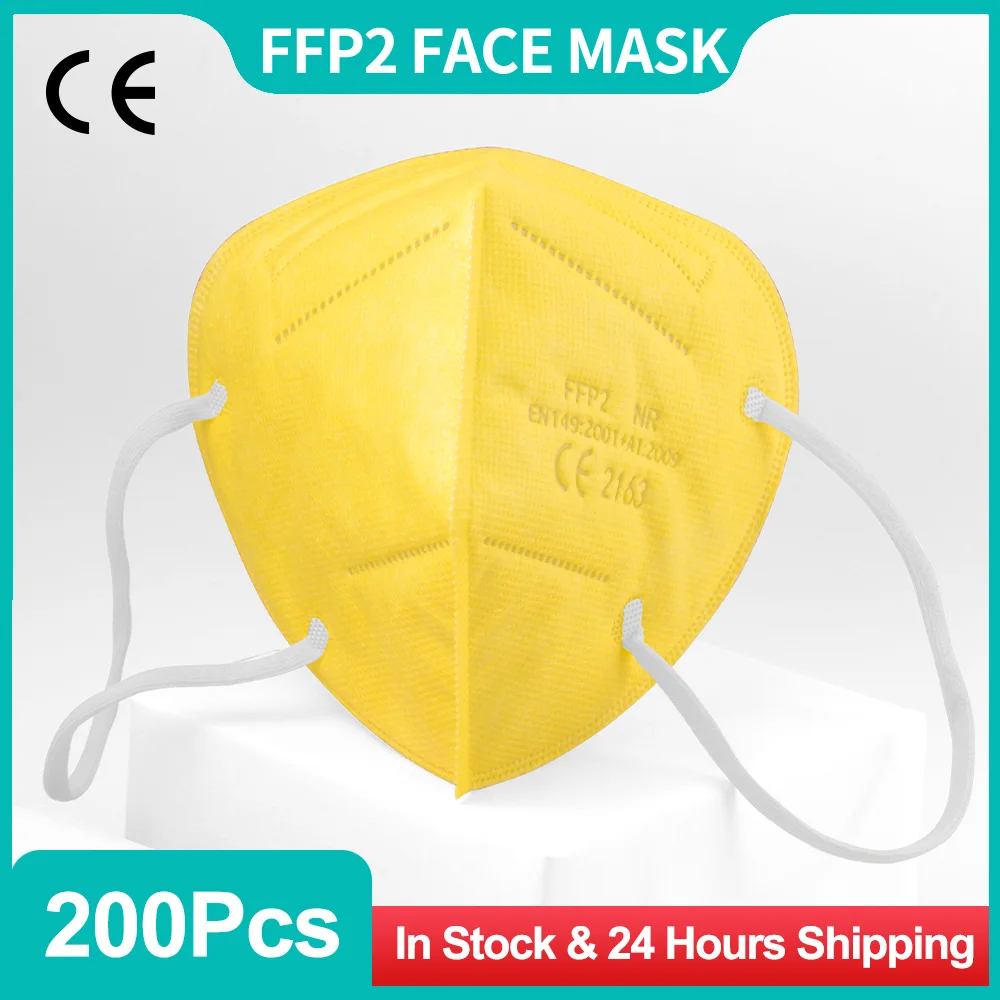 

10-100Pieces ffp2 CE Mask fpp2 Approved kn95 Mascarillas Masks Kn95 Certified Black Mouth Caps Mask for Men Women FFP2MASK