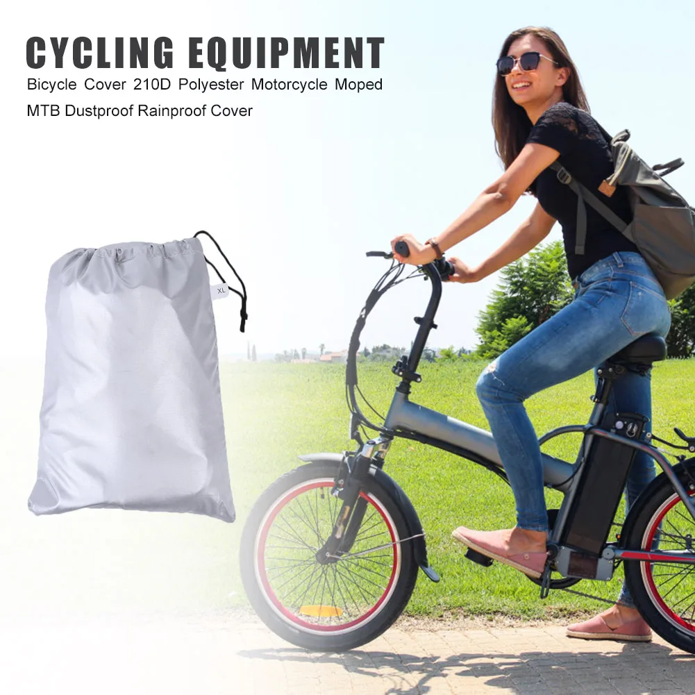 

Bicycle Cover 210D Polyester Motorcycle Moped MTB Dustproof Rainproof Cover Outdoor UV Protector Bicycle Cover