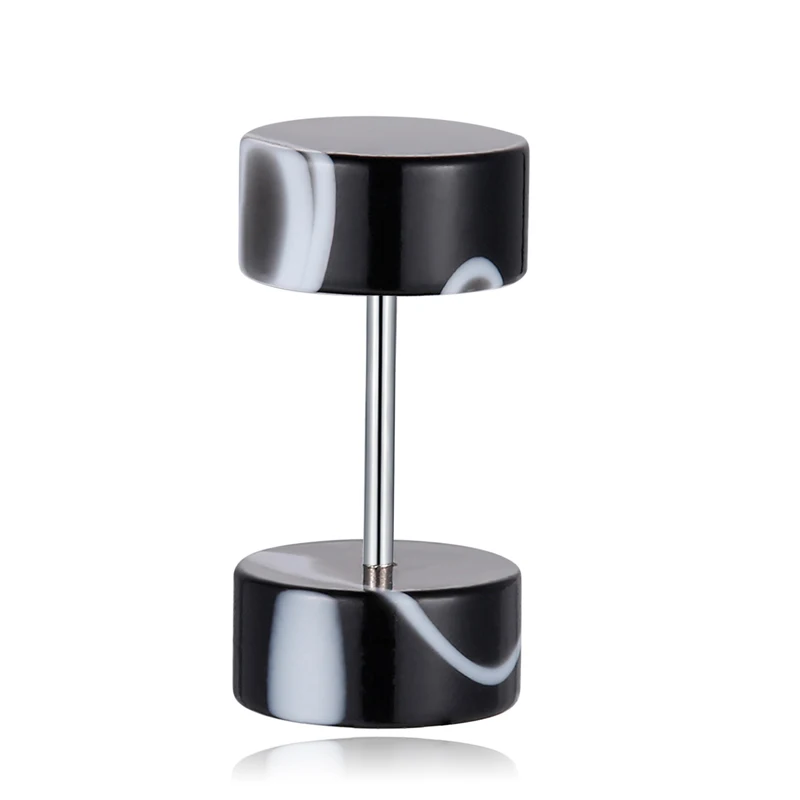 Классические нейтральные черные и белые круглые серьги 2 шт. простые шариковые