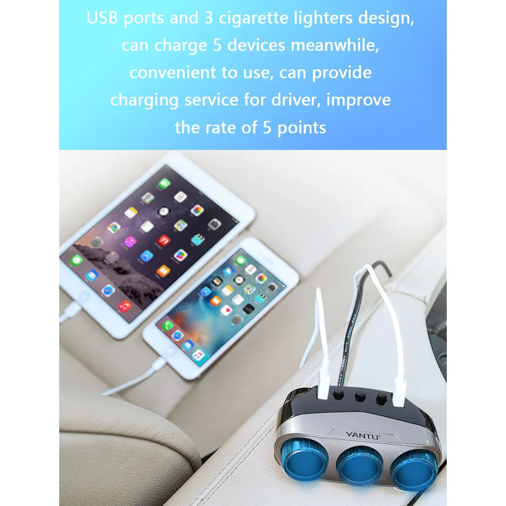 12 V 24 автомобильный прикуриватель Зарядное устройство с двумя портами USB