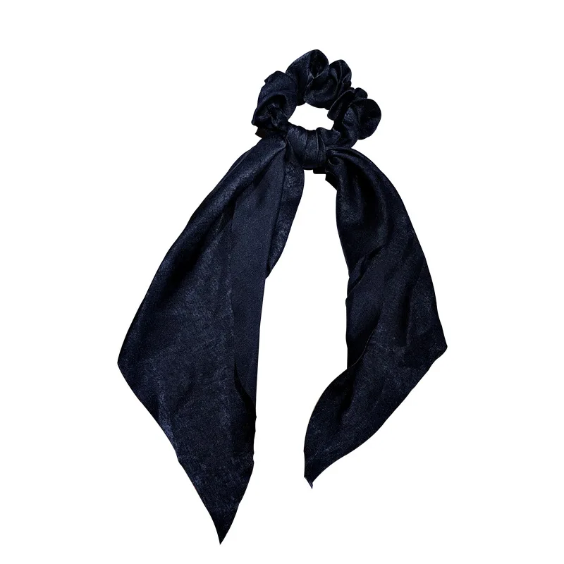 Твердые тесемка шарф резинки для волос женщин галстук веревки хвост держатель