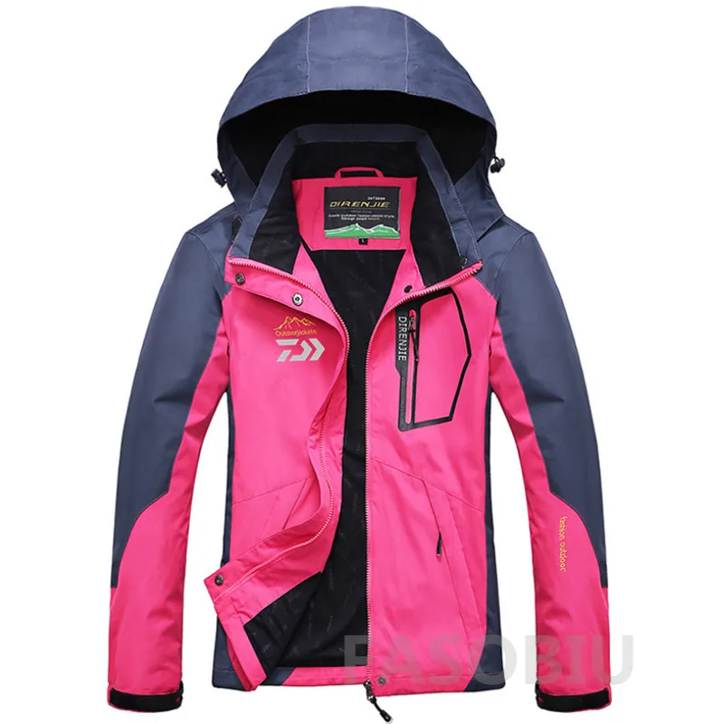 

Winter Fleece Softshell Waterproof Jackets Women Fishing Clothing Daiwa Fishing Sports Outdoor Breathable Sunscreen Quick-drying
