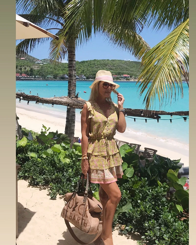 Мини платье TEELYNN 2019 вискозное с цветочным принтом boho платья рюшами и эластичной