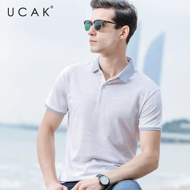 

UCAK брендовые хлопковые однотонные мужские футболки 2020 модная женская Повседневная футболка Летняя уличная одежда мужская футболка U5107