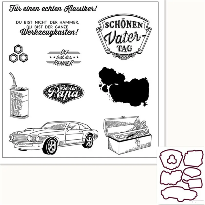 

German 2021 New Metal Cutting Dies and Clear Stamps Template For DIY Scrapbook Album Embossed Paper Card Knife Mold