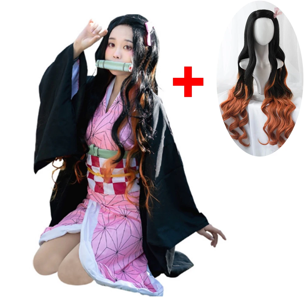 Костюм для косплея камадо незуко из аниме рассекающий демонов кимоно без Yaiba