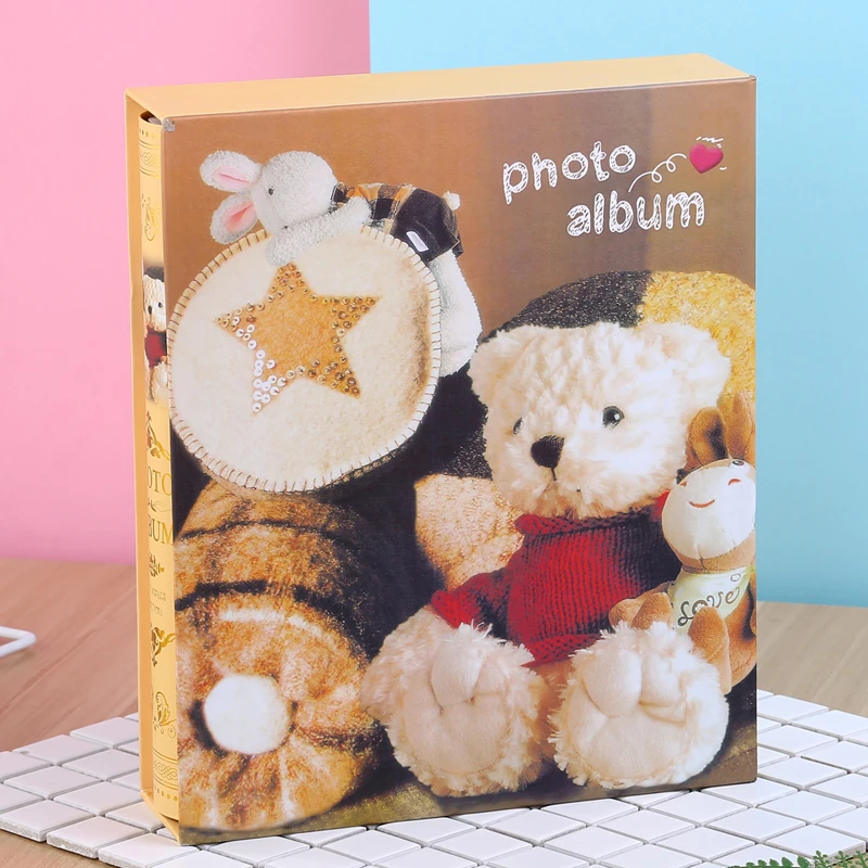 Альбом Большой 6 дюймов 200 Inset пластиковый Фотоальбом детский рост домашний