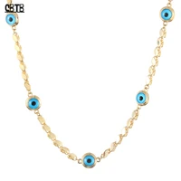 muslim evil eye necklace islamic middle east 4mm gold chain charm necklace unique holiday gifts for women and men