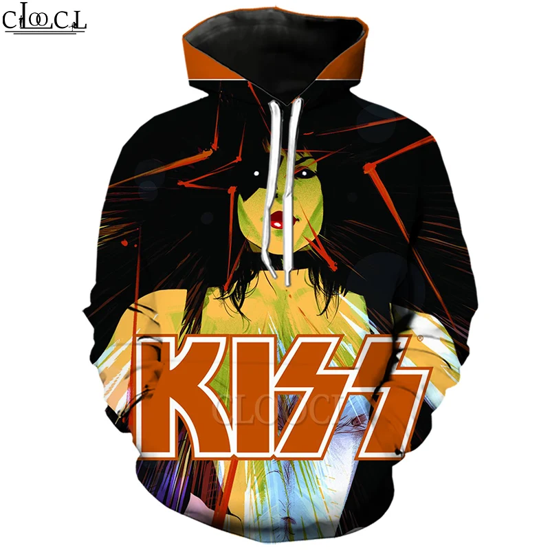 

CLOOCL Rock Band KISS 3D Print Hoodie Harajuku Sportswear Casual Streetwear Men Women Unisex Hoody Tops