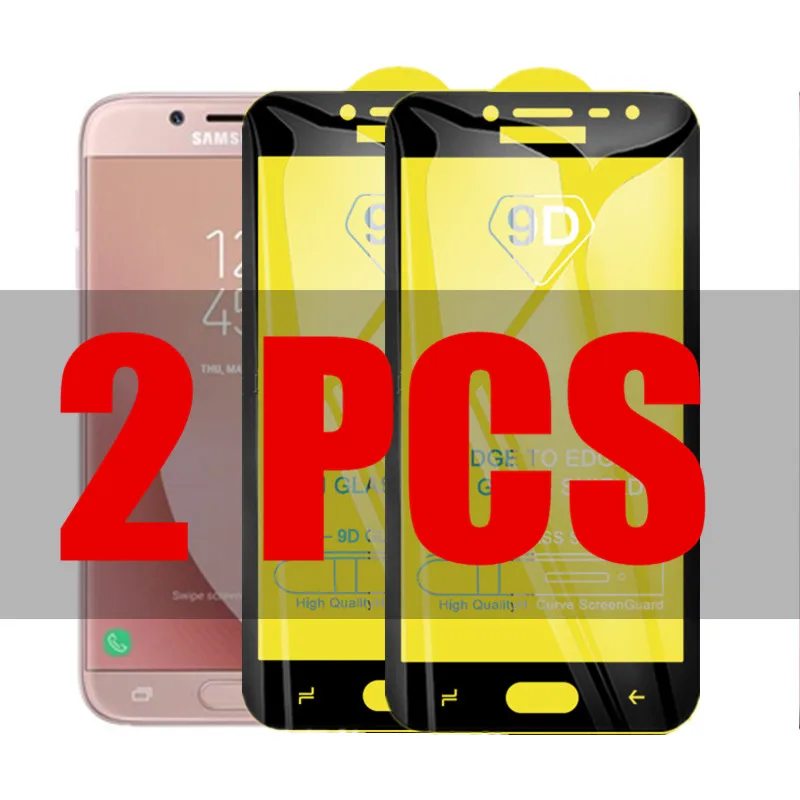 2 шт. 9D стекло для Samsung J7 J5 J3 Pro 2017 Защитное Galaxy SM J730 J530 J330 Защитная пленка
