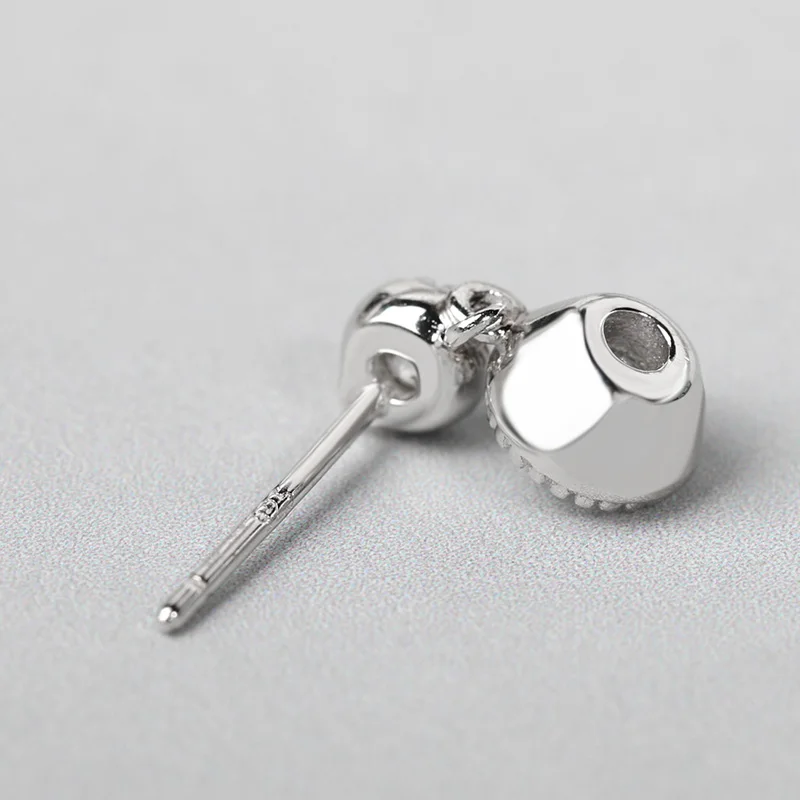 Funmor сверкающие маленькие циркониевые серьги для ушей 925 пробы серебряные женщин