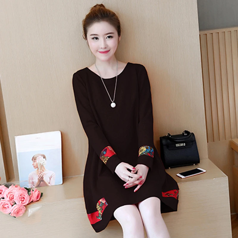 Большие ярды свободное ТРАПЕЦИЕВИДНОЕ платье для женщин весна 2020 новинка L-5XL