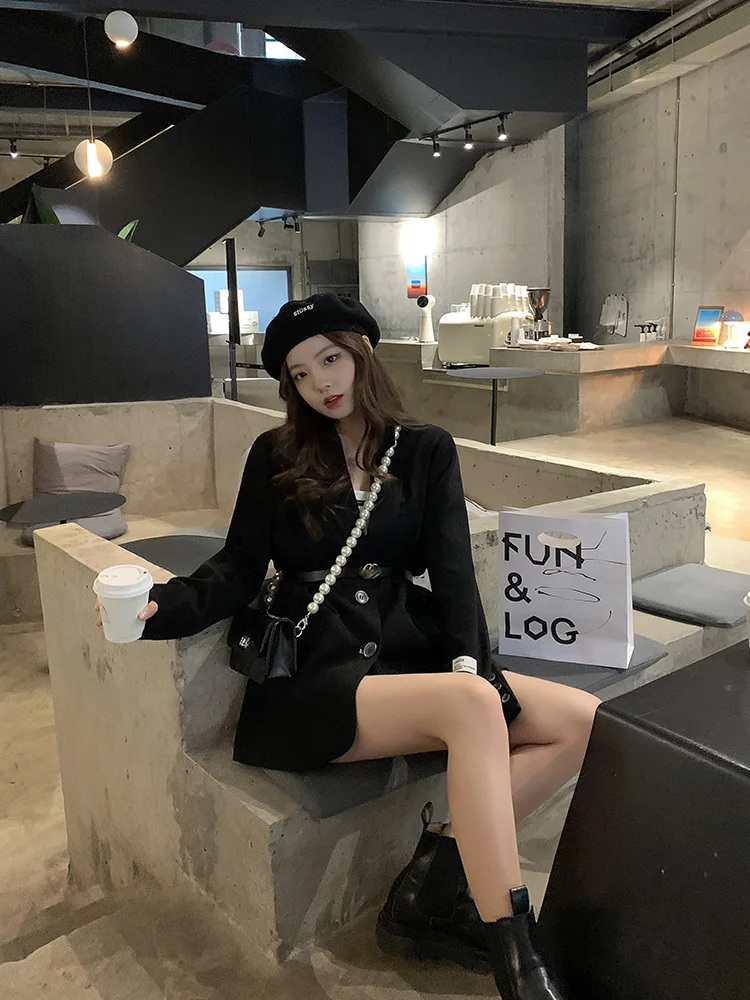 

Luck A 2021 Spring New Green Loose Blazer Jacket Spring Oversized Women Jacket Full Sleeves Casual Ladies Plus Size Outwears