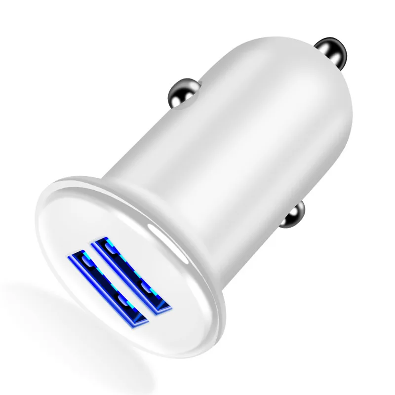 Мини двойной Переходник USB для зарядки в машине 3.1A Макс автомобильное зарядное