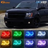 for chevrolet avalanche suburban tahoe 2007 2014 rf remote bt app multi color ultra bright rgb led angel eyes kit halo rings